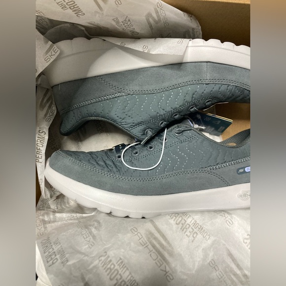 Skechers Women’s Dark Gray Slip-On Sneakers - Picture 2 of 5